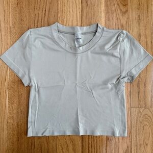 ARITZIA Sunday Best Taupe Cropped T-Shirt